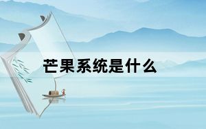 芒果系统是什么_芒果系统是什么