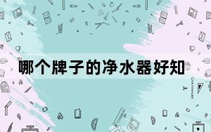 哪个牌子的净水器好知乎_哪个牌子的净水器好