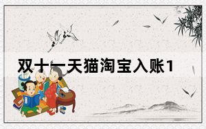 双十一天猫淘宝入账191亿元 有人笑了有人吐血