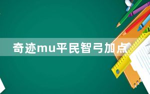 奇迹mu平民智弓加点_《奇迹MU》智弓的加点及装备选择分析攻略