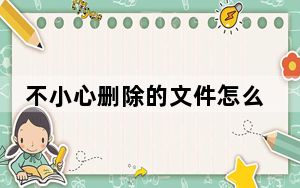 不小心删除的文件怎么找回来_不小心删除的文件怎么恢复