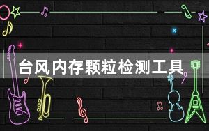 台风内存颗粒检测工具 V16.3.0.0 中文版_台风内存颗粒检测工具 V16.3.0.0 中文版免费下载