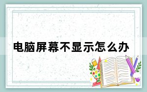电脑屏幕不显示怎么办_电脑屏幕