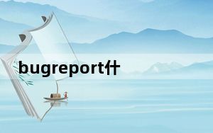 bugreport什么意思_bugreport
