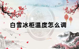 白雪冰柜温度怎么调_白雪冰柜