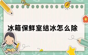 冰箱保鲜室结冰怎么除掉_冰箱保鲜室结冰