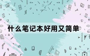 什么笔记本好用又简单_什么笔记本好用