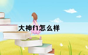 大神f1怎么样_大神f1