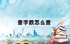 查字数怎么查_查字数