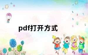 pdf打开方式_pdf打开方式