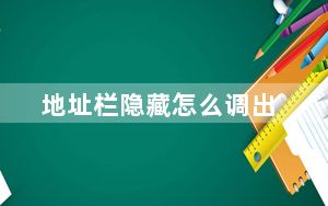 地址栏隐藏怎么调出_地址栏