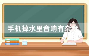 手机掉水里音响有杂音怎么办_音响有杂音怎么办