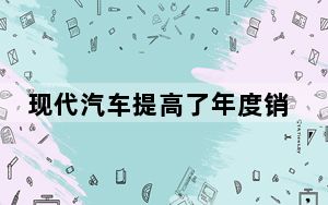 现代汽车提高了年度销售预测