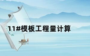 11#模板工程量计算软件 V1.0 绿色免费版_11#模板工程量计算软件 V1.0 绿色免费版免费下载
