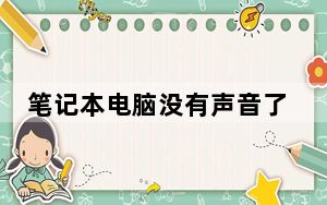 笔记本电脑没有声音了是怎么回事_我的笔记本电脑没有声音怎么办