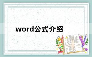 word公式介绍_word 公式