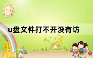 u盘文件打不开没有访问权限_u盘文件打不开