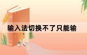 输入法切换不了只能输入英文_输入法切换不了