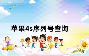 苹果4s序列号查询_苹果4s序列号查询