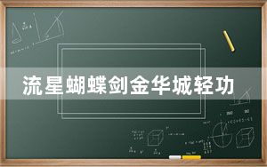 流星蝴蝶剑金华城轻功_流星蝴蝶剑金华城怎么过 金华城通关攻略