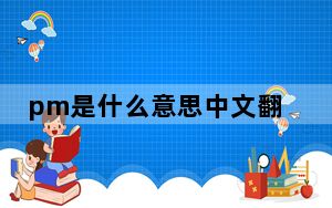 pm是什么意思中文翻译_pm是什么意思