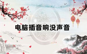 电脑插音响没声音_电脑怎么没声音了