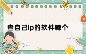 查自己ip的软件哪个好_查自己ip
