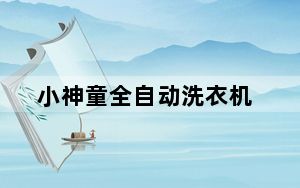 小神童全自动洗衣机_小神童全自动洗衣机