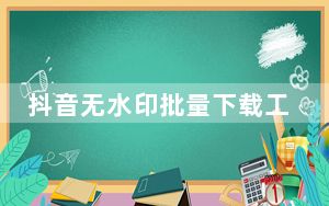抖音无水印批量下载工具 V2.5 免费版_抖音无水印批量下载工具 V2.5 免费版免费下载