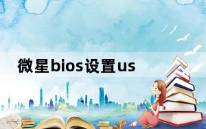 微星bios设置usb启动_bios设置usb启动