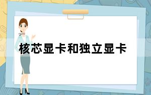 核芯显卡和独立显卡_核芯显卡与独立显卡哪个好