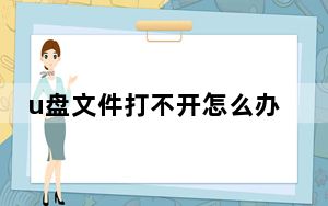 u盘文件打不开怎么办_u盘文件打不开