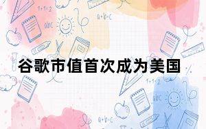 谷歌市值首次成为美国第二大公司