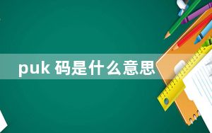 puk 码是什么意思_puk码
