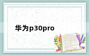 华为p30pro_华为p30pro