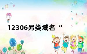 12306另类域名“劲敌”12308.com 已建汽车购票网