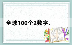 全球100个2数字.com域名都“肿么”了?
