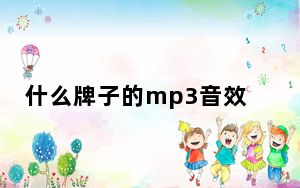 什么牌子的mp3音效好_什么牌子的mp3好