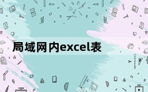 局域网内excel表格数据同步_局域网内网速慢