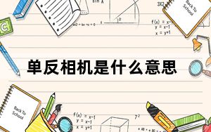 单反相机是什么意思_单反相机是什么