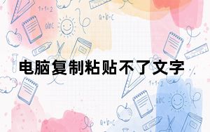 电脑复制粘贴不了文字_电脑复制粘贴不了