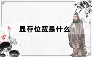 显存位宽是什么_显存位宽是什么意思