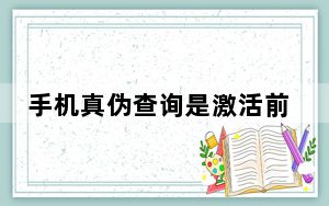 手机真伪查询是激活前还是激活后_手机真伪查询