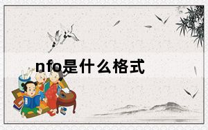 nfo是什么格式_nfo是什么文件