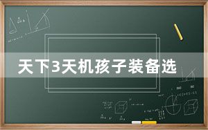 天下3天机孩子装备选择_《天下3》天机装备选择方案攻略