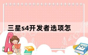 三星s4开发者选项怎么关闭_三星s4开发者选项在哪