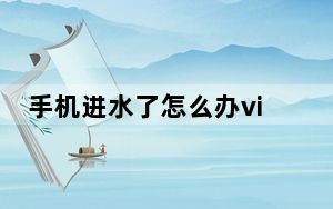 手机进水了怎么办vivo_手机进水了怎么办