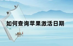 如何查询苹果激活日期除了在官网_苹果官网技术支持查询激活日期_苹果官网激活时间查询
