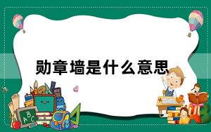 勋章墙是什么意思_勋章墙