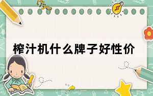 榨汁机什么牌子好性价比最高_榨汁机什么牌子好